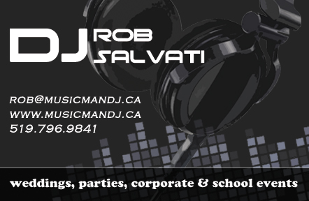 The Music Man DJ Service - Windsor & Southwestern Ontario. Turn up the fun with The Music Man.