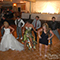 Wedding party performs a dance routine